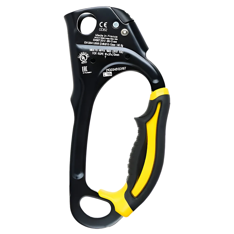 Petzl ASCENSION Ascender Black/Yellow Powerful Grip for Climbing