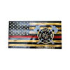 Wooden Thin Red Line American Flag with Axes and Custom Maltese Cross