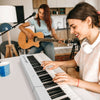 88-Key Foldable Digital Piano with MIDI and Wireless BT-White