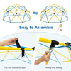 10 Feet Dome Climber with Swing and 800 Lbs Load Capacity-Multicolor