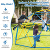 10 Feet Dome Climber with Swing and 800 Lbs Load Capacity-Multicolor