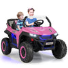 12V 2-Seater Kids Ride on UTV with Slow Start Function Music-Pink
