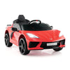 12V Electric Kids Ride On Car Licensed Chevrolet Corvette C8 with Remote Control Ages 3+ Years Old-Red