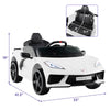 12V Electric Kids Ride On Car Licensed Chevrolet Corvette C8 with Remote Control Ages 3+ Years Old-White