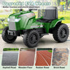 12V 2-in-1 Kids Ride On Tractor with Trailer and 3-Gear Shift-Grayish Green