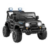 12V Kids Ride on Truck Car with Remote Control Threaded Wheels and 3 Speeds-Black