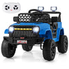 12V Kids Ride on Truck Car with Parental Remote and Music Player-Navy