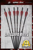 NIGHTMARE XTREME Crossbow Bolts Carbon Half Moon Nocks 12Pcs 20