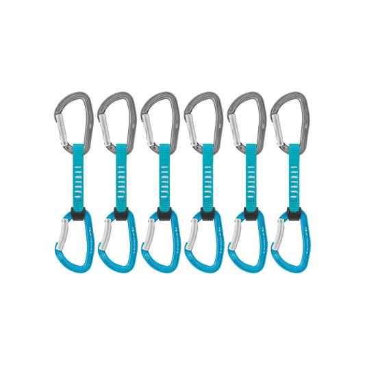 Petzl Djinn Axess Quickdraws - 6 Pack - Turquoise - 11cm