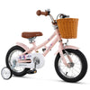 12 Inch Kids Bike Retro Bicycle with Adjustable Height and Basket for Ages 3-8 Years Old