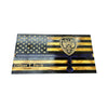 Custom Wooden Thin Blue Line Flag with Police Baton and Engraved Badge