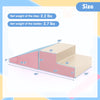 2-Piece Step and Slide Climber for Infants and Toddlers Baby Soft Play Set Foam Blocks-Pink & Blue