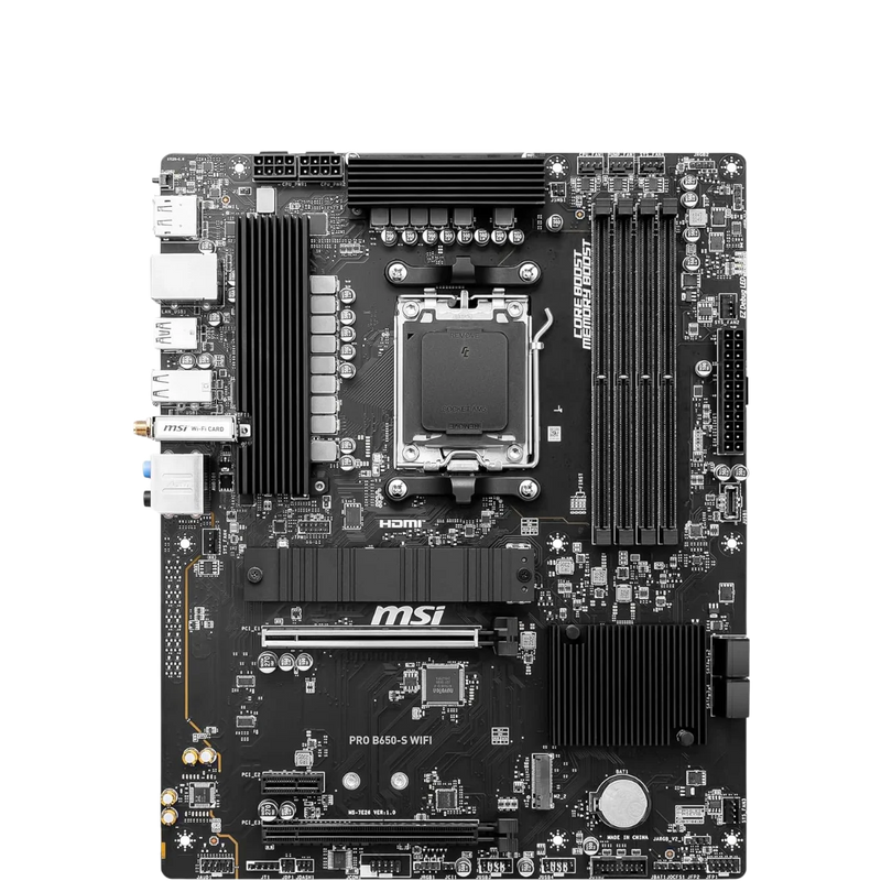 MSI PRO B650-S WIFI Motherboard (ATX) | AM5, DDR5, Wi-Fi 6E