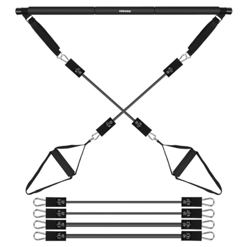 GBruno Pilates Bar Kit with 180LBS Resistance Bands