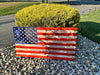Wooden American Picket Fence Flag with Customization and Ground Stakes