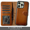 Vegas Premium Leather iPhone 15 Pro Wallet Case with MagSafe | Detachable RFID Blocking Luxury Wallet
