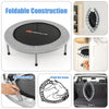 36 Inch Mini Folding Trampoline Portable Recreational Fitness Rebounder-Silver
