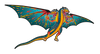 3 Headed Ultra Nylon 74 inch Wingspan Dragon