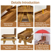 GBruno Squirrel Feeder Wooden Squirrel Picnic Table