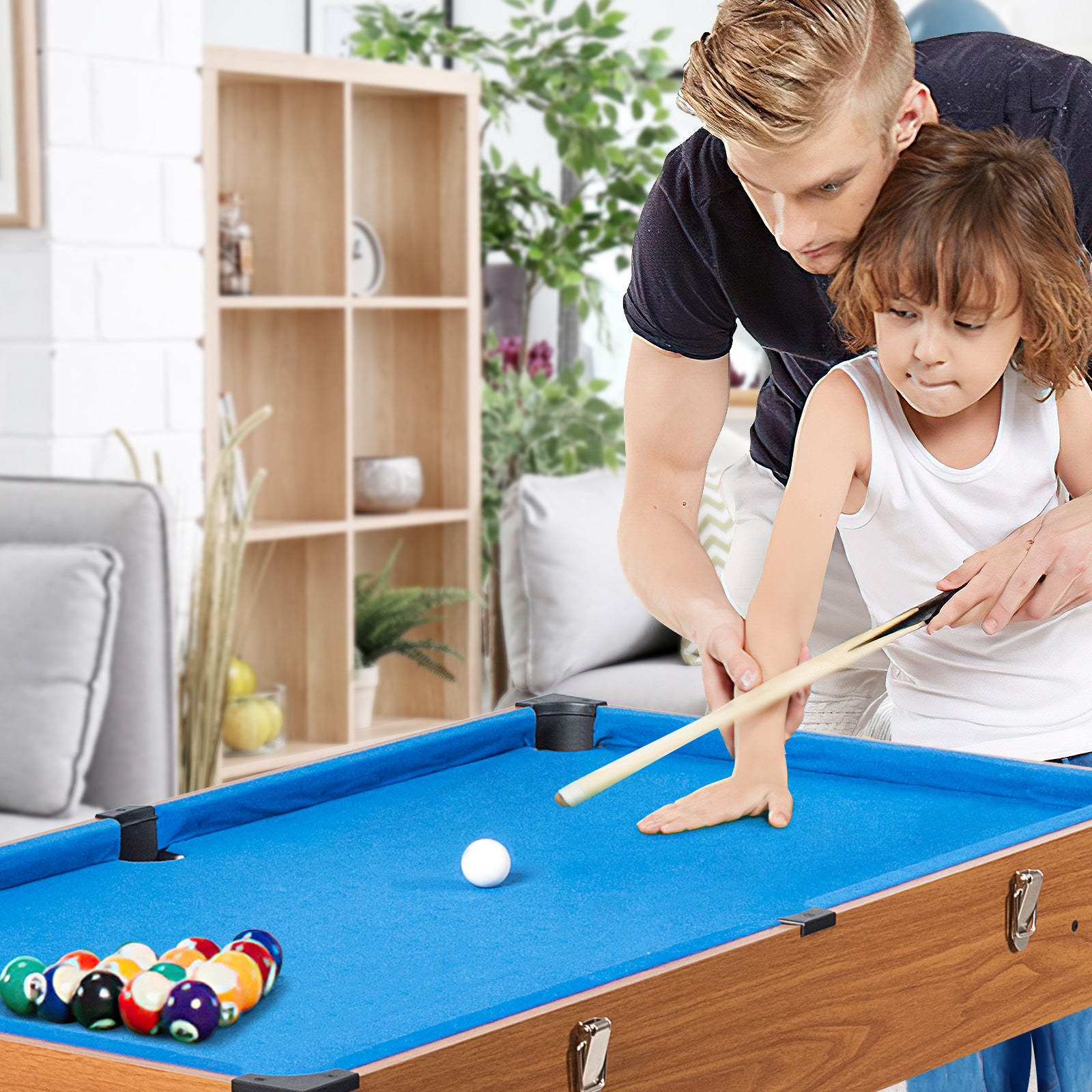 48 Inch 3-In-1 Multi Combo Game Table with Soccer for Game Rooms ...