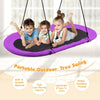 60 Inch Saucer Surf Outdoor Adjustable Swing Set-Purple