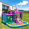 6-in-1 Kids Inflatable Unicorn-themed Bounce House with 735W Blower