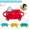 4 Pieces Kids Sitting Scooter Set with Non-marring Universal Casters-Multicolor