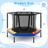 4 FT Small Toddler Recreational Trampoline with Safety Enclosure Net-Colorful