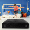 57 x 57 Inch Crash Pad Sensory Mat with Foam Blocks and Washable Velvet Cover-Black