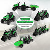 12V 3 in 1 Kids Ride On Excavator with Shovel Bucket and Music-Green