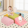 6-Piece Baby Climbing Blocks with 30D High-Density Foam and Carrying Handles-Macaron Multicolor