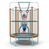 60 Inch Trampoline with Gymnastic Bar and Rings for Kids-Orange