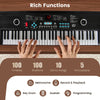 61 Key Electric Portable Digital Keyboard Piano for Beginner-Black