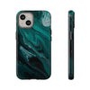 TEAL PAINT SWIRL | Tough Phone Case