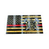 Wooden Thin Red Line American Flag with Axes and Custom Maltese Cross