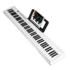 Folding Piano Keyboard 88 Keys Rechargeable Full Size Semi Weighted Piano Digital Electronic Piano with LCD Screen Carry Bag Mic Sheet Music Stand Sti
