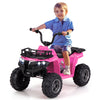 6V Kids Ride On Electric ATV with LED Headlights and MP3 Player-Pink