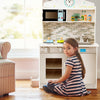 Kids Wooden Pretend Cooking Playset Cookware Kitchen-Beige