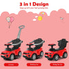 3 In 1 Ride on Push Car Toddler Stroller Sliding Car with Music-Red