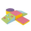 6-Piece Foam Climbing Blocks with Hook and Loop Fasteners