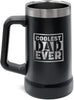 Unique Gift for Dad - XL Stainless Steel Insulated Tumbler Cup with Handle (24oz) Beer Mug for Hot/Cold Drinks, Gift Idea for Christmas Birthday Fathers Day Coolest Dad Ever (Gift-Boxed)