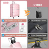 Luggage Sets with Spinner Wheels (20/24/28 Inch), PP+ABS Suitcase Sets