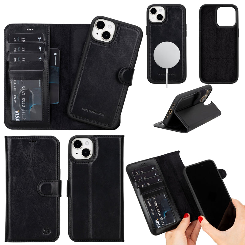 Casper Leather iPhone 14 Plus Wallet Case | MagSafe