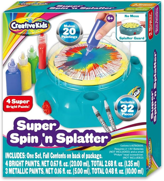 Creative Kids Spin Art Machine in Aqua Blue! Top Rated for Quality and Ease of use!