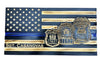 Custom Thin Blue Line Flag with Engraved Badges and Personalized Details