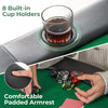 8 Players Texas Holdem Foldable Poker Table-Green