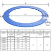 10 Feet Universal Spring Cover Trampoline Replacement Safety Pad-Blue