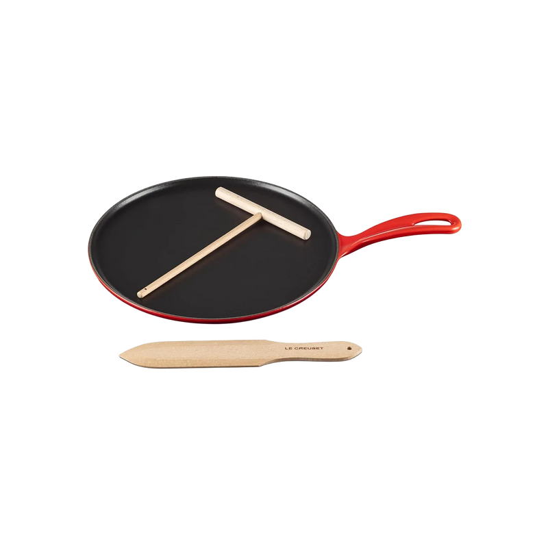 Le Creuset Cerise Enameled Cast Iron Crepe Pan 10.75