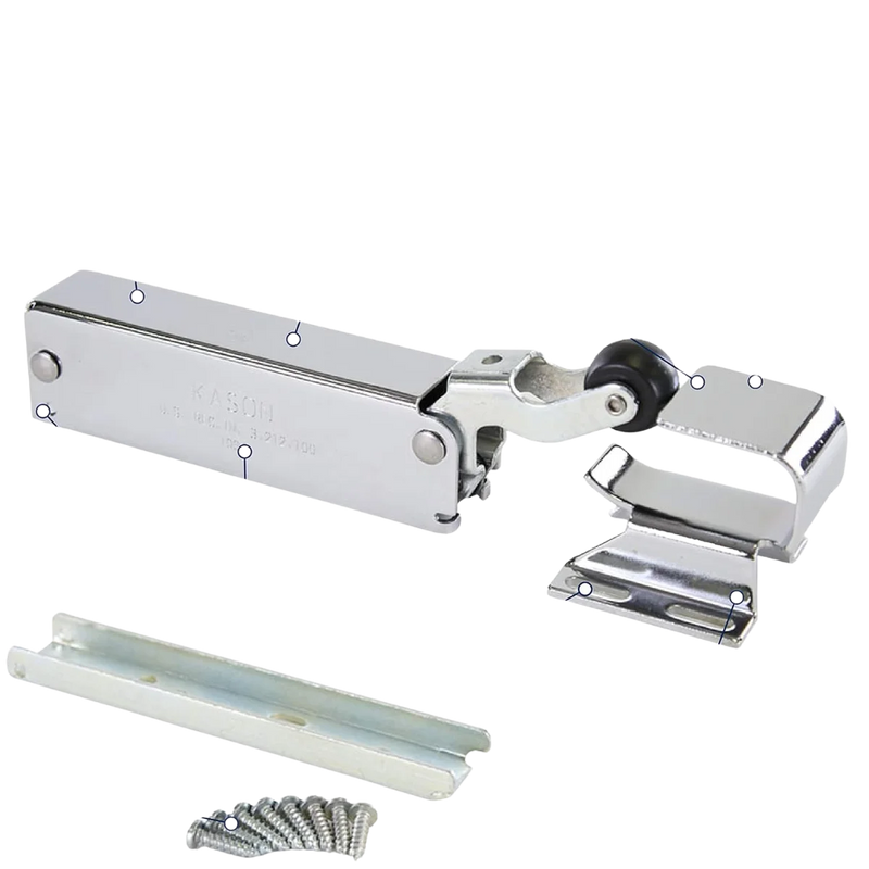 Kason 1094 SureClose Hydraulic Door Closer & Hook | Concealed Mount