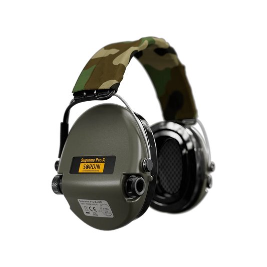Sordin Supreme Pro-X Ear Defenders for Hunting & Shooting - Green Ear Muffs